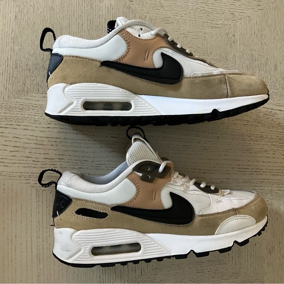 Nike Shoes - Nike White/Beige/Brown Air Max 90 Futura Woman’s Size 6
